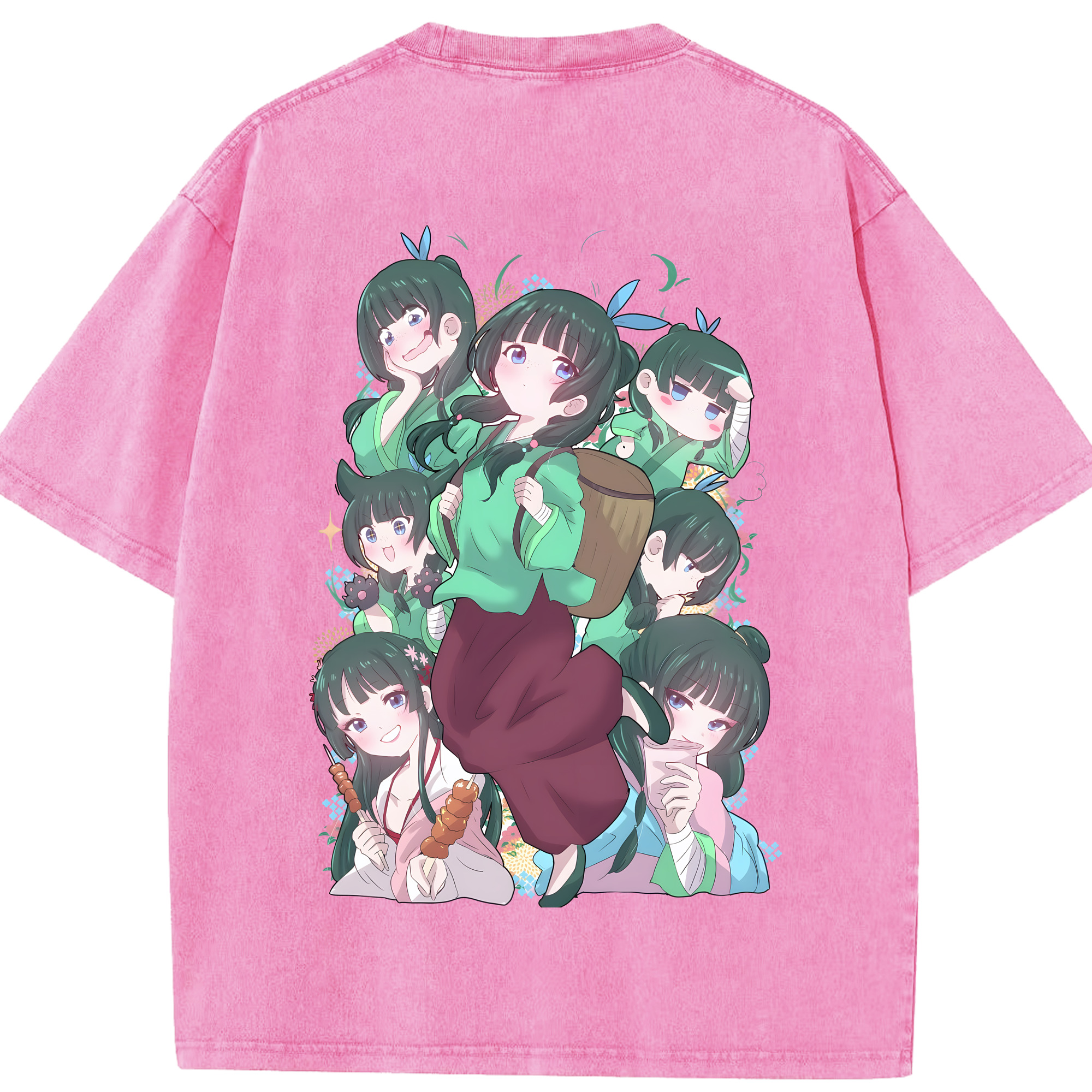 （画像用） 薬屋のひとりごと The Apothecary Diaries 綿100% ヴィンテージ風 半袖Tシャツ（背面プリント）